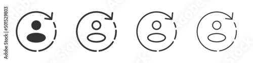 Human resources icons collection in two different styles and different stroke. Vector illustration EPS10