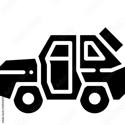 armored vehicle solid icon