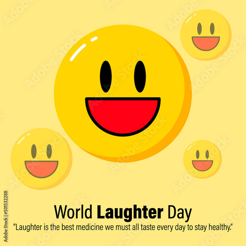 Vector illustration of World Laughter Day banner