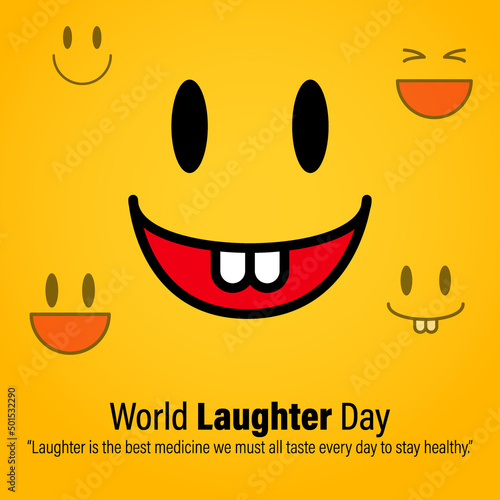 Vector illustration of World Laughter Day banner
