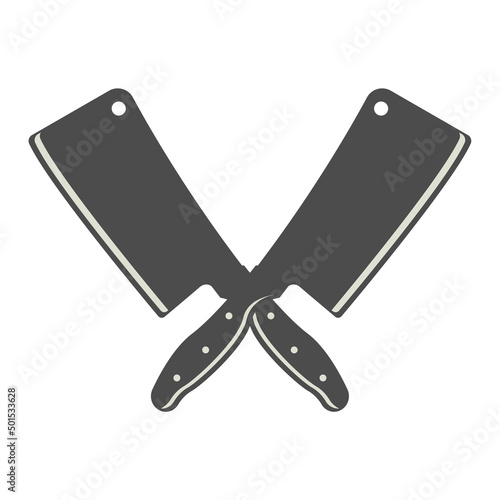 Obraz na plátně Meat cutting knives icons