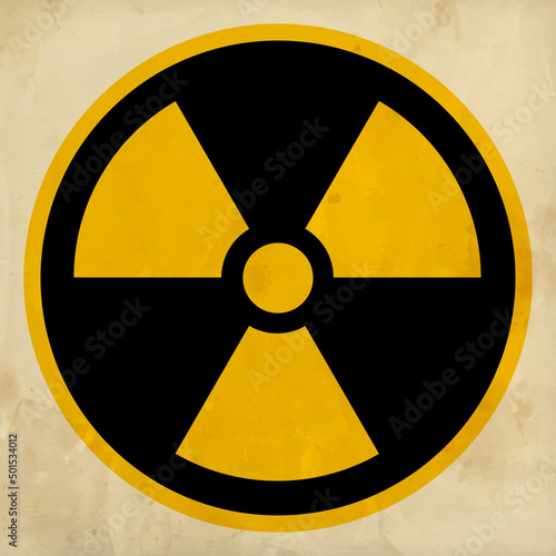 Fototapeta Sign of radiation. Chemical weapons symbol.