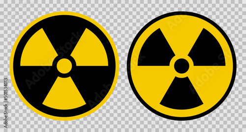 Obraz na plátně Sign of radiation. Chemical weapons symbol.