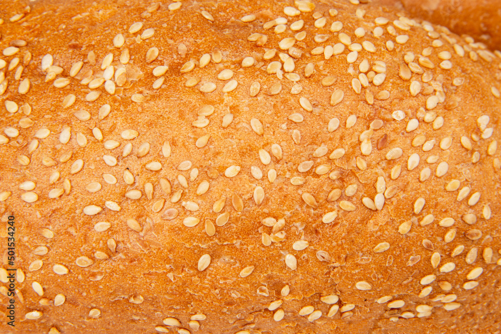Bread bakery sesame seeds texture background