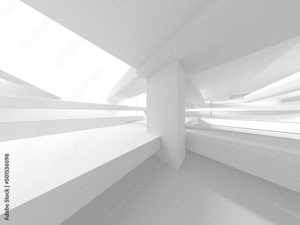 Obraz premium White Modern Background. Abstract Building Concept