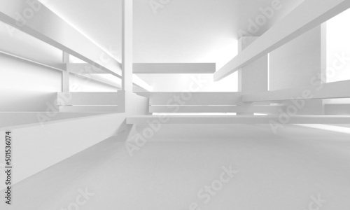 Fotografie, Obraz Illuminated corridor interior design