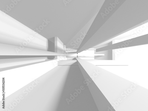 Abstract White Architecture Design Concept