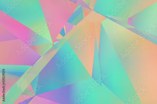 Abstract holographic rainbow gradient geometric 3d background