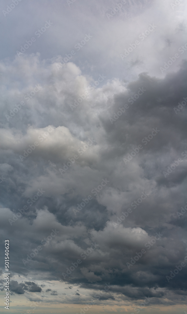 Fantastic soft thunderclouds, sky panorama Fantastic soft thunderclouds, sky panorama