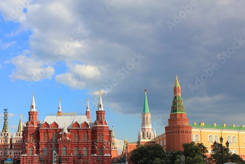 View of the Moscow Kremlin in the center of Russia