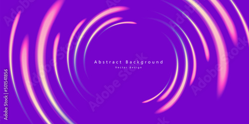Abstract violet background with lights moving by circle radius creating spiral texture