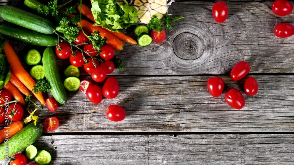 raw fresh vegetables on wooden board raw fresh vegetables on wooden board