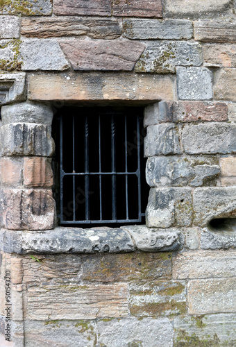 Barred Window Opening in a Medieval Building in Stirling Scotland © bigal04uk