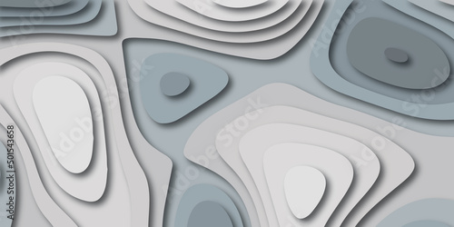 abstract background with lines, Abstract background with waves. Abstract papercut and multi layer cutout geometric pattern on vector, Abstract soft white background.