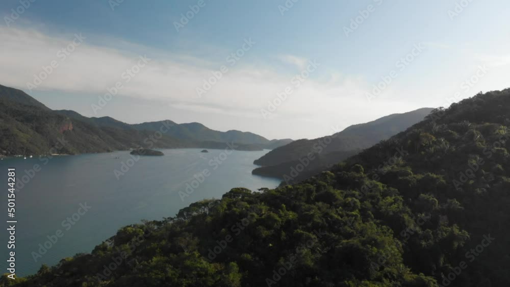 Aerial Shot Of Tropical Fiord In Paraty, Rio De Janeiro, Brazil Aerial Shot Of Tropical Fiord In Paraty, Rio De Janeiro, Brazil
