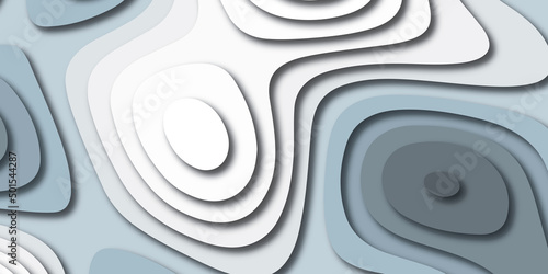 abstract background with lines, Abstract background with waves. Abstract papercut and multi layer cutout geometric pattern on vector, Abstract soft white background.