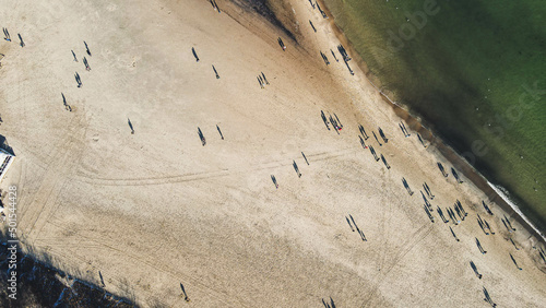 Sopot during early spring, baltic sea, beach in Poland
