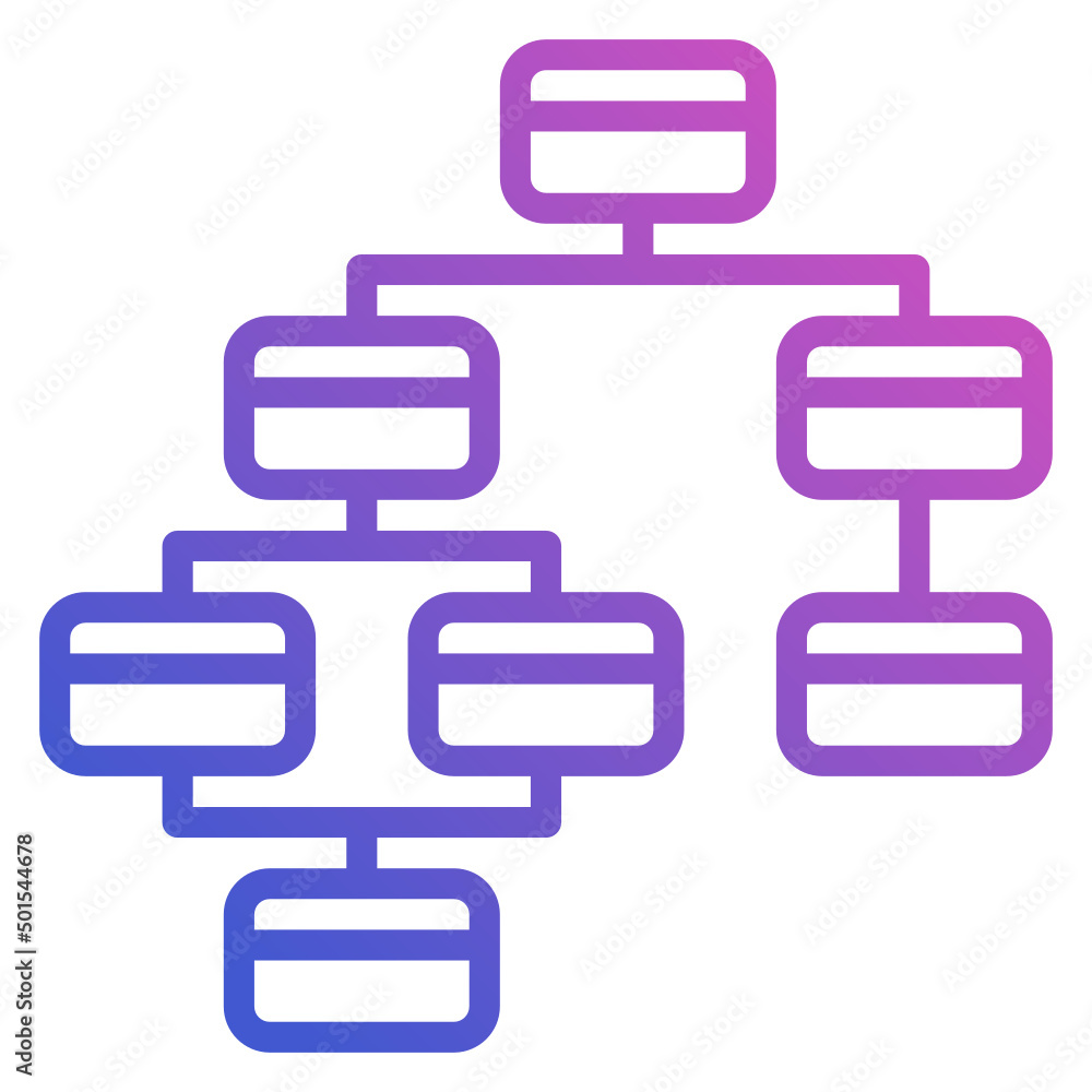 Data structure line gradient icon. Can be used for digital product, presentation, print design and more. Data structure line gradient icon. Can be used for digital product, presentation, print design and more.