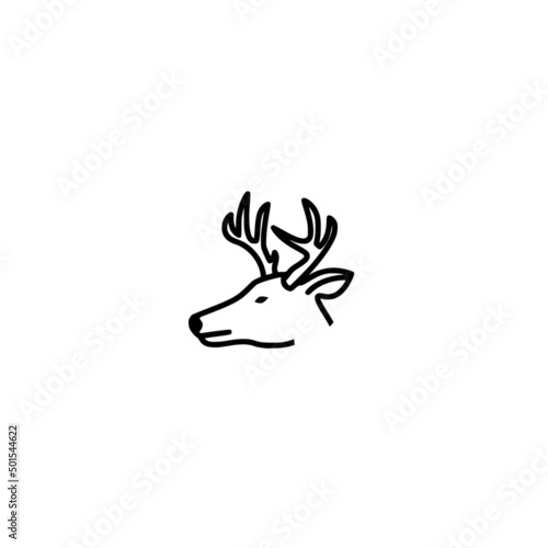 deer head isolated on white