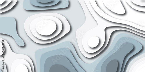 abstract background with lines, Abstract background with waves. Abstract papercut and multi layer cutout geometric pattern on vector, Abstract soft white background.