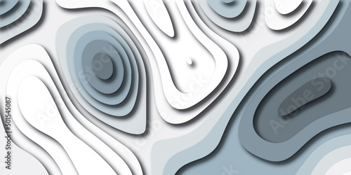 abstract background with lines, Abstract background with waves. Abstract papercut and multi layer cutout geometric pattern on vector, Abstract soft white background.