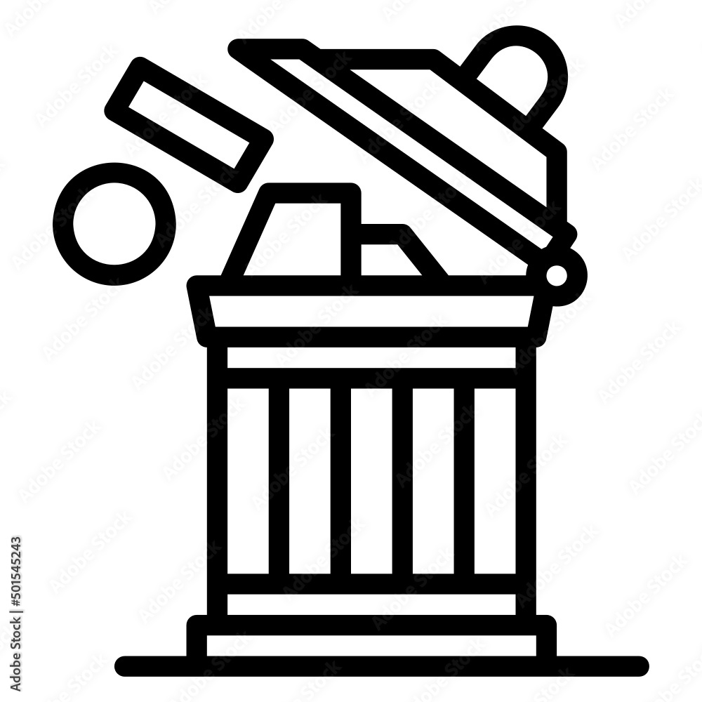 Recycle Bin line icon. Can be used for digital product, presentation, print design and more. Recycle Bin line icon. Can be used for digital product, presentation, print design and more.
