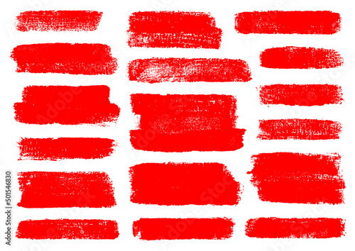 Wallpaper Mural Set Siebzehn Rote Pinselstriche Torontodigital.ca