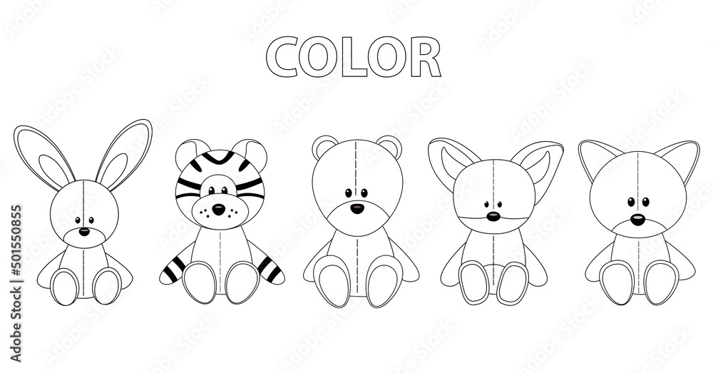 Obraz premium Children toys illustration