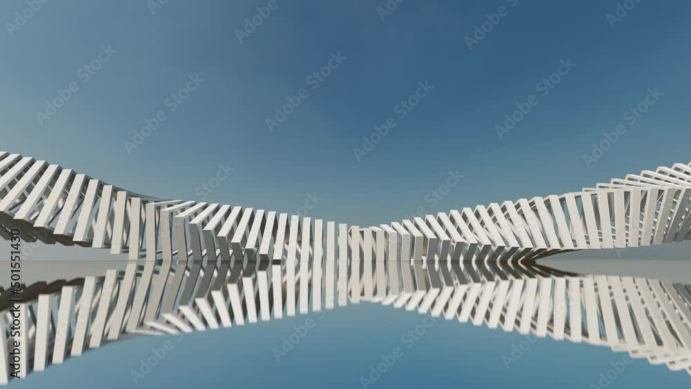 Futuristic architecture background mechanically rotating geometric design  3d animation