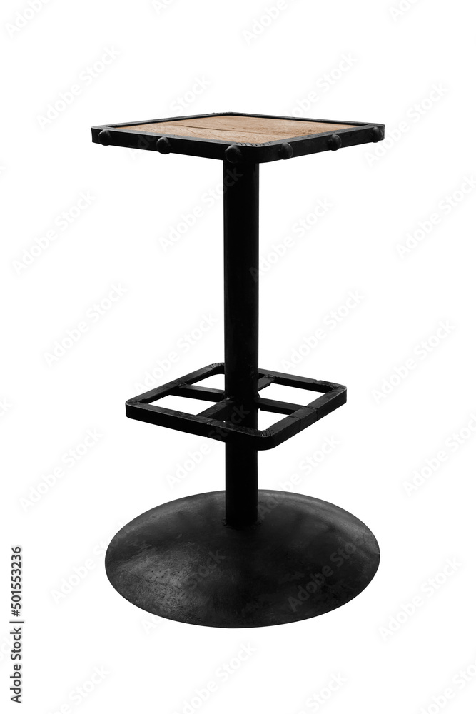Modern bar chair steel legs isolated on white background Modern bar chair steel legs isolated on white background