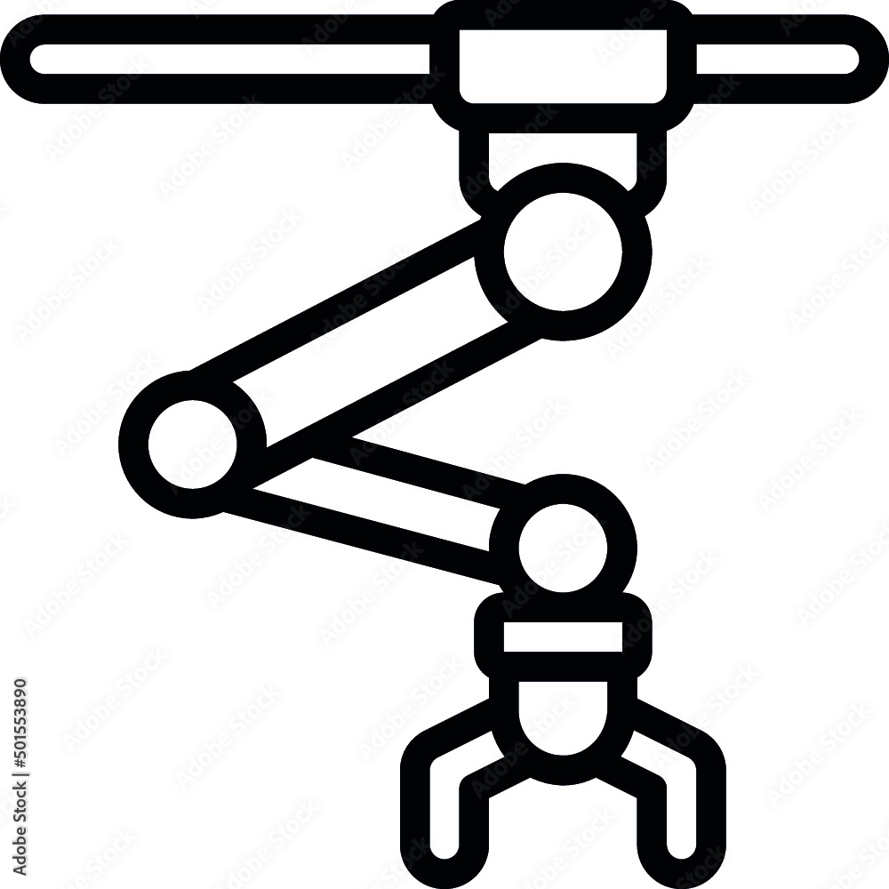 Hanging Robot Arm Icon Hanging Robot Arm Icon
