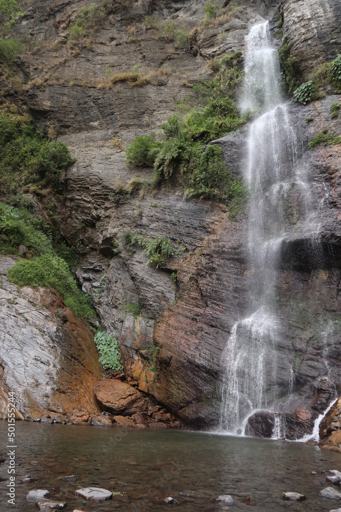 Fototapeta premium travel scenery of waterfull design for natural and meditation concept