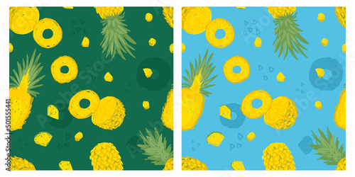 pineapple summer fresh pattern doodle cartoon