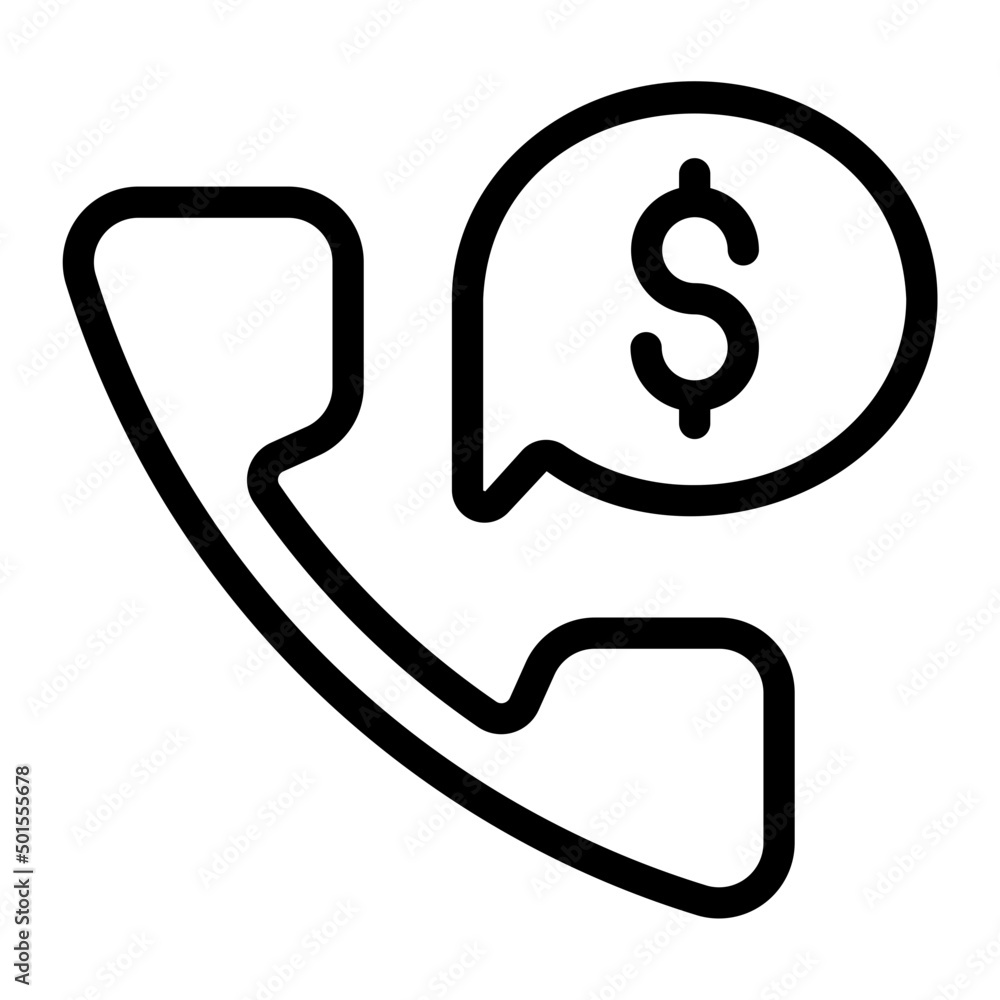 phone call line icon phone call line icon