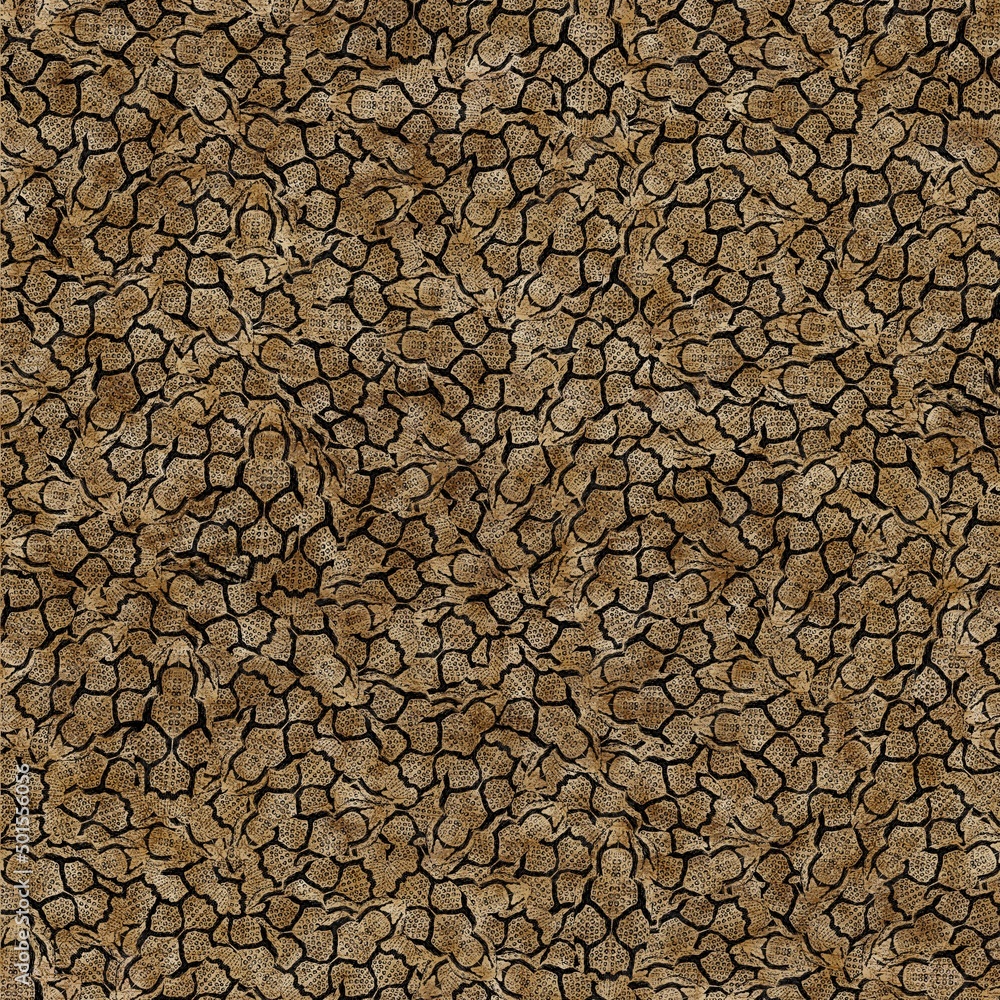 Naklejka premium leopard print earth cracked