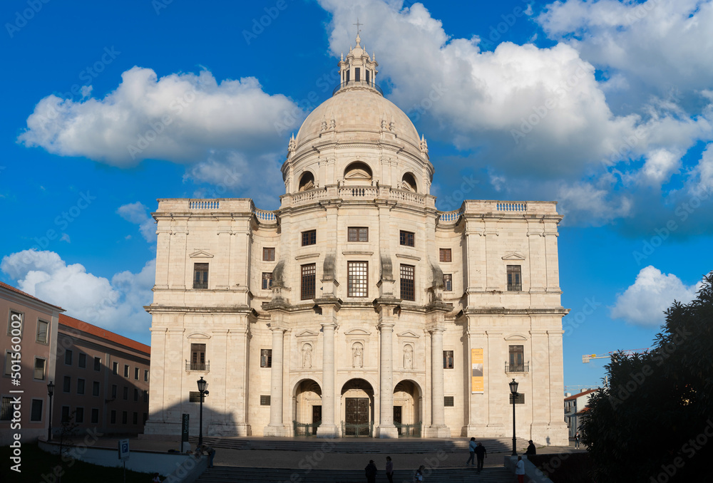Lisbon, Portugal - november 14 2022 - Tourists visiting the Church of Santa Engracia