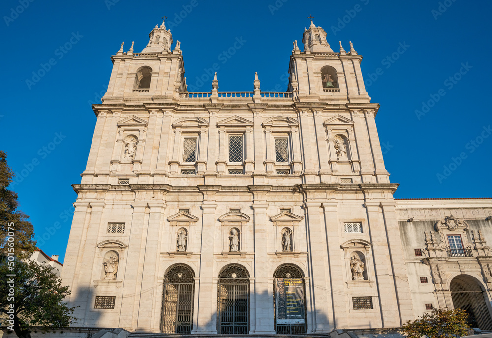 Lisbon, Portugal - november 14 2022 - Tourists visiting the Church of Sao Vicente de Fora