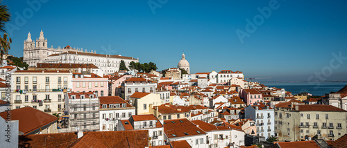 Fototapeta Naklejka Na Ścianę i Meble -  Lisbon, Portugal - november 14 2022 - View over the old part of town