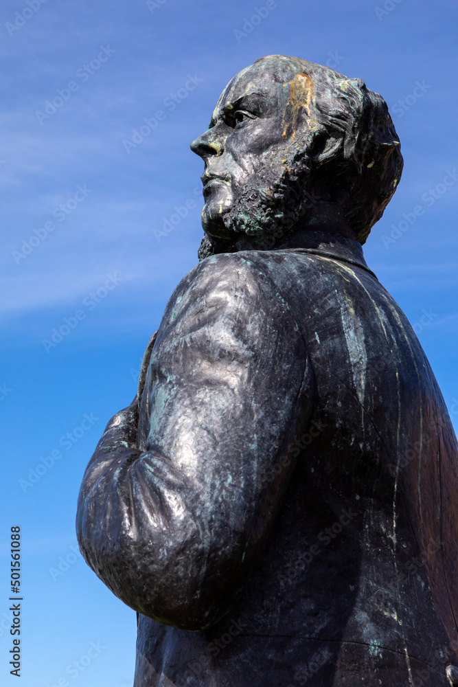 Henry Styleman le Strange Statue in Hunstanton, Norfolk, UK Henry Styleman le Strange Statue in Hunstanton, Norfolk, UK
