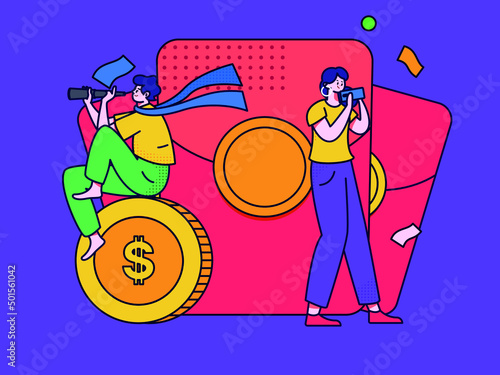 Business finance vector creative concept illustration
