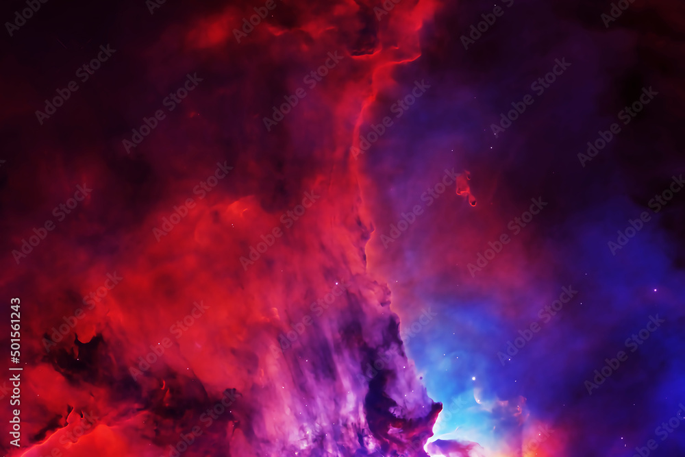 Beautiful bright space nebula. Elements of this image furnished by NASA