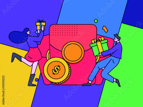 Business finance vector creative concept illustration
