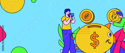 Business finance vector creative concept illustration
