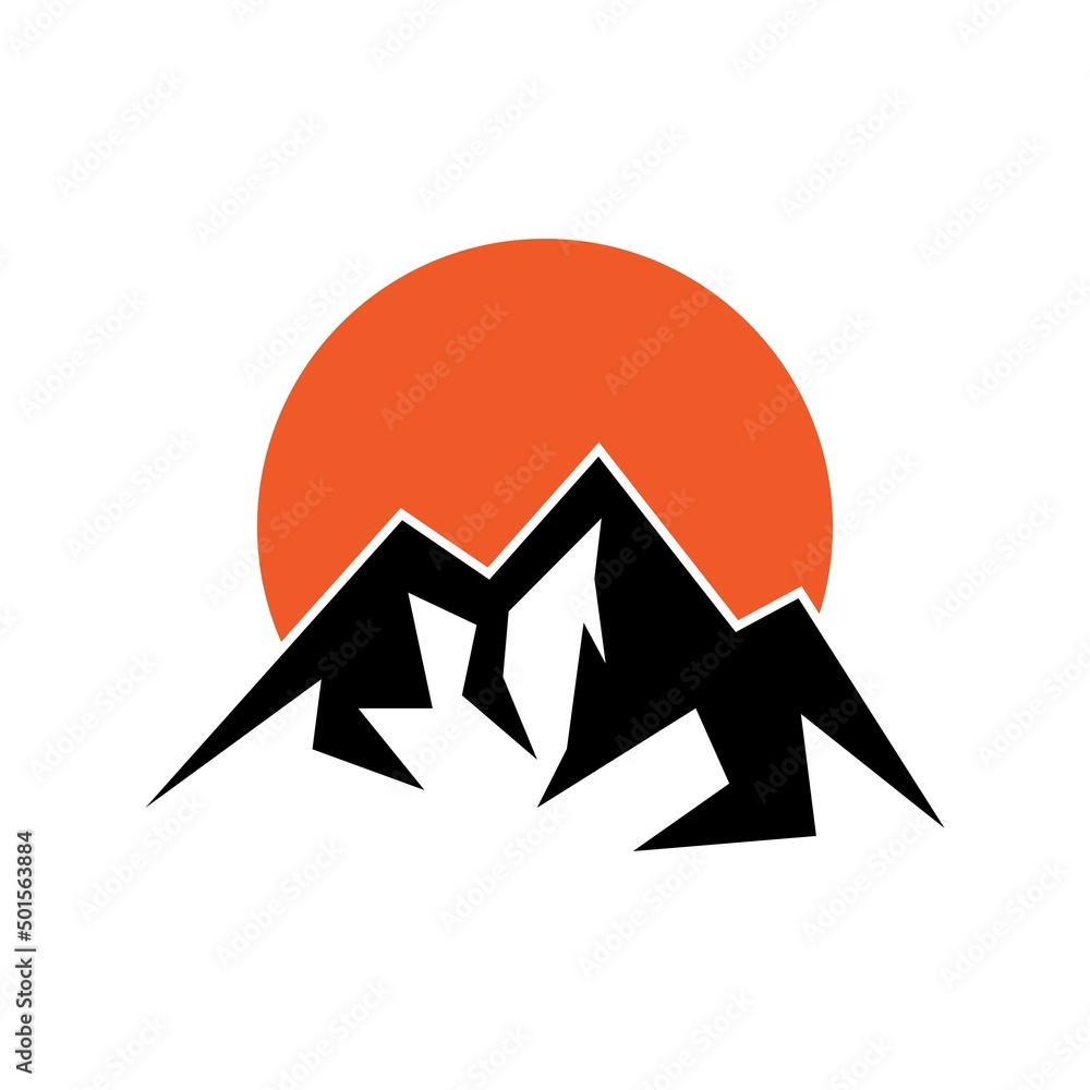 Mountain icon logo design vector Mountain icon logo design vector