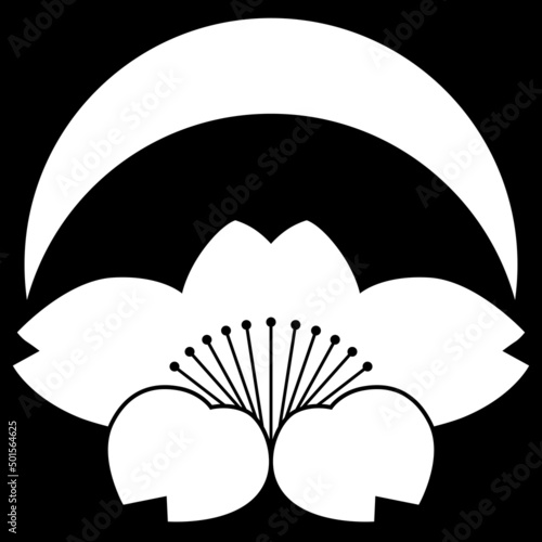 家紋です。月落ち桜といいます。