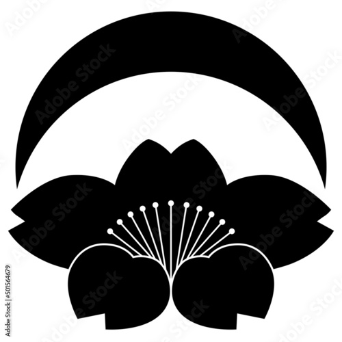 家紋です。月落ち桜といいます。