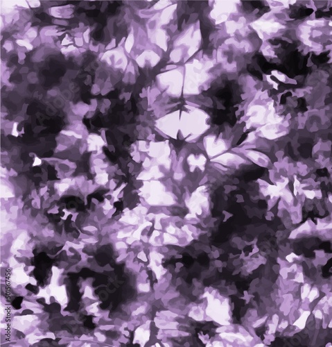 Tie dye background Geometric pattern texture Vector illustration Shibori Abstract batik brush seamless and repeat pattern design White, blue, purple, hologram, trending colors Paint splatter