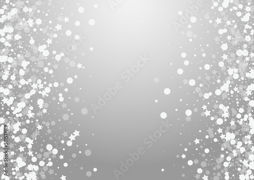 White Snowstorm Vector Grey Background. Silver