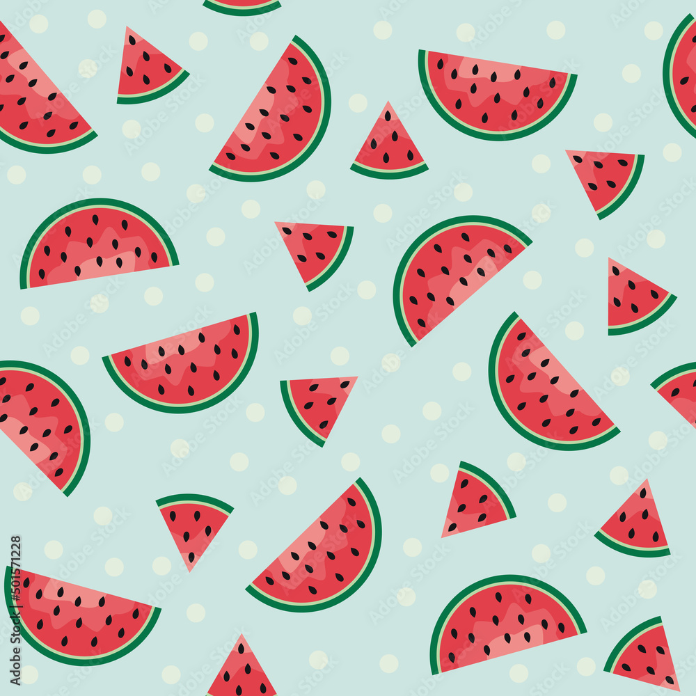 Vector summer background with watermelons. Vector summer background with watermelons.