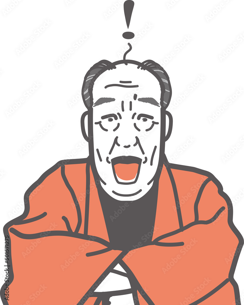 Obraz premium 驚愕のおじいさん